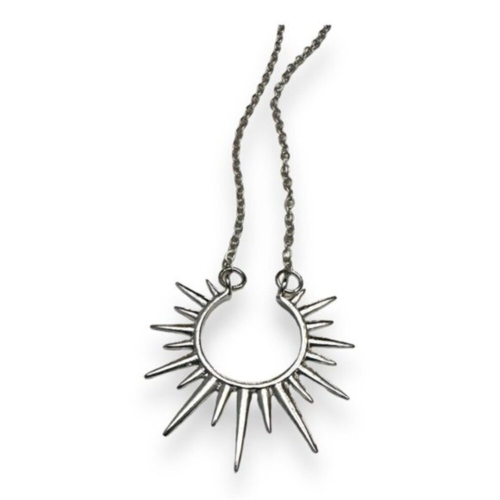 Simple Open Sun Pendant Necklace